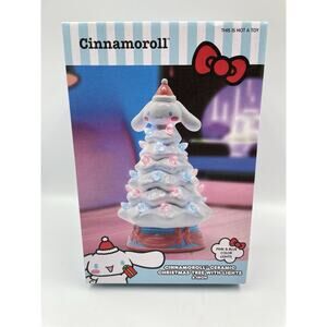 NEW Cinnamoroll Ceramic Christmas Tree with Pink & Blue 6" Light-Up Battery HTF
